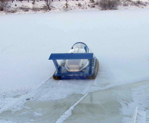 аппарат на воздушной подушке Север - движение по льду